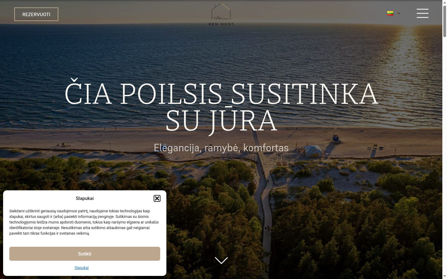 Snímek obrazovky baneru souhlasu zobrazeného před jakoukoli interakcí