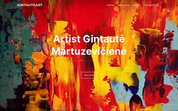 Screenshot of gintauteart.com