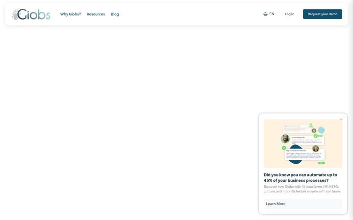 Screenshot of giobs.app