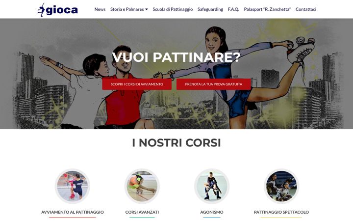 Screenshot of giocapattinaggio.org