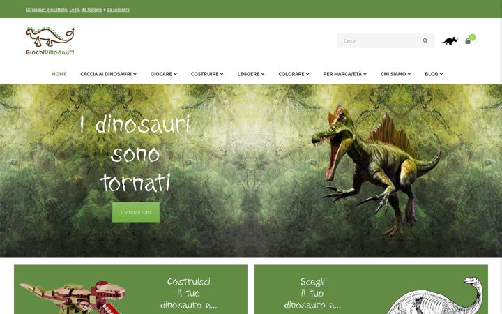 Screenshot of giochidinosauri.it