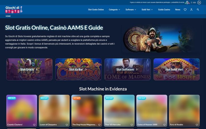 Screenshot of giochidislots.com