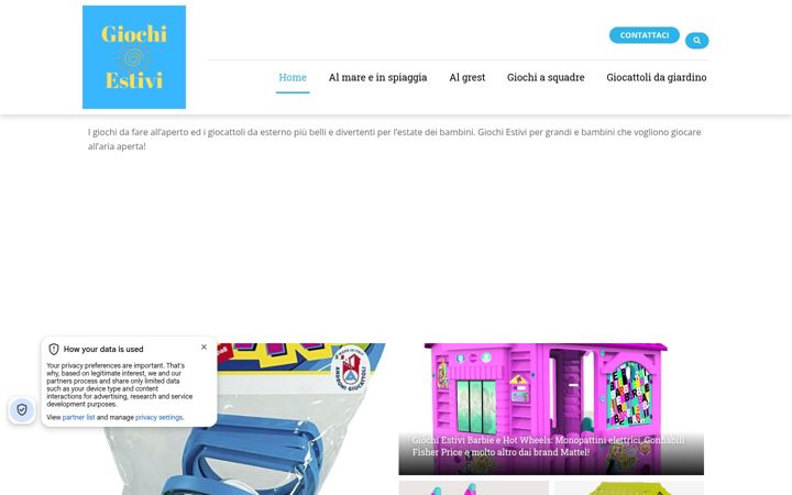 Screenshot of giochiestivi.it