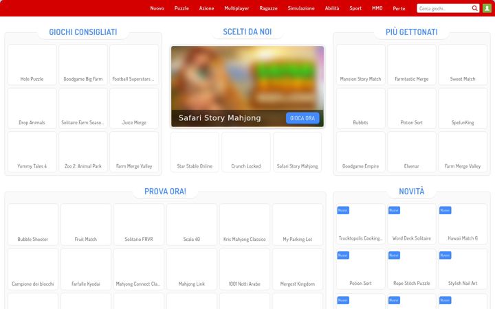 Screenshot of gioco.it