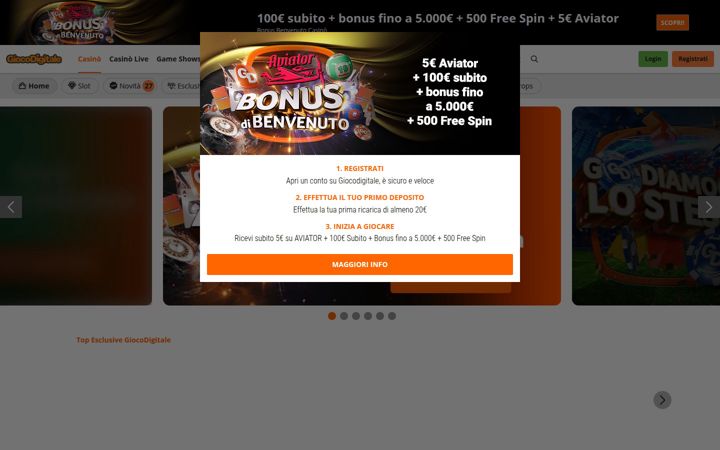 Screenshot of giocodigitale.it