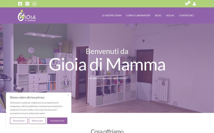 Screenshot of gioiadimamma.it