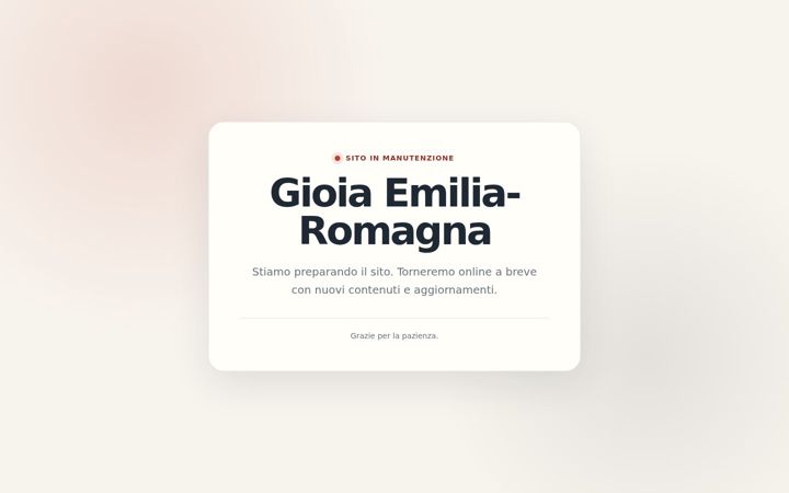 Screenshot of gioiaemiliaromagna.it