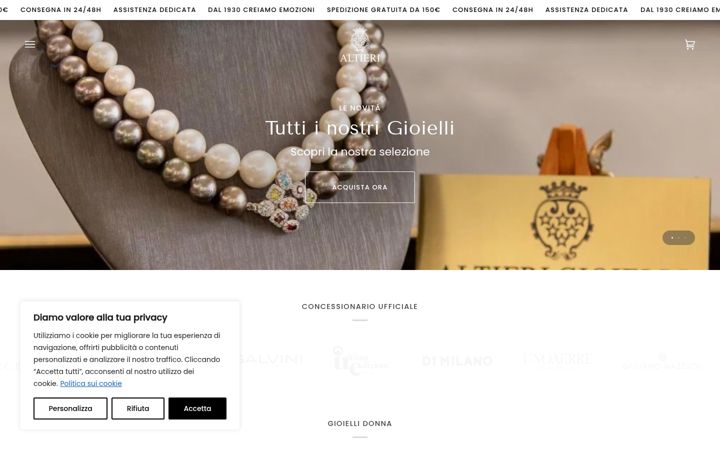 Screenshot of gioielleriaaltieri.it