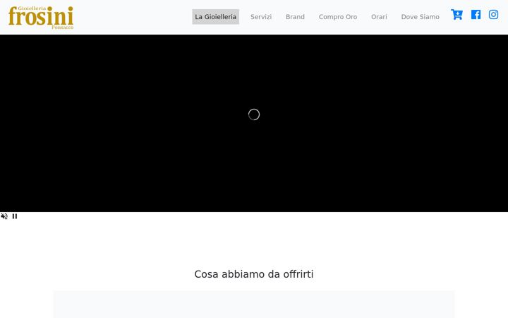 Screenshot of gioielleriafrosini.it