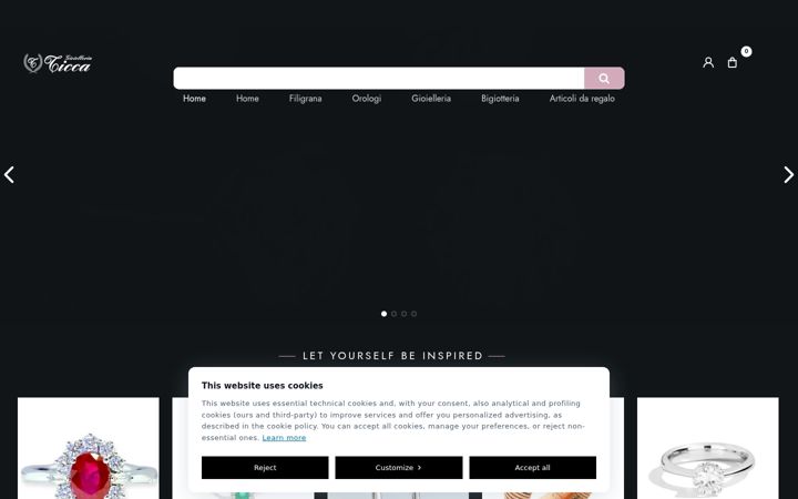 Screenshot of gioielleriaticca.com