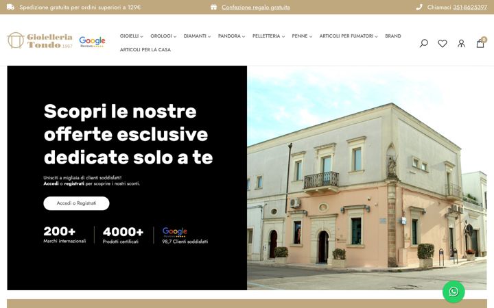 Képernyőkép: gioielleriatondo.com