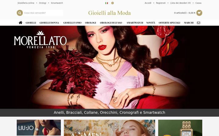 Screenshot of gioielliallamoda.it