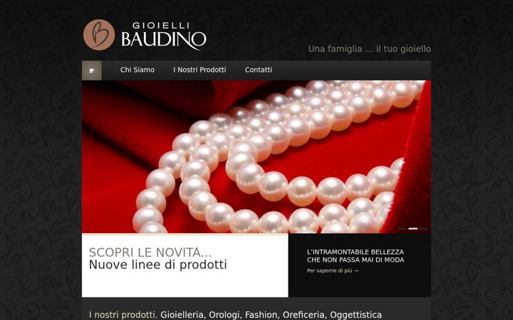 Screenshot του gioiellibaudino.it