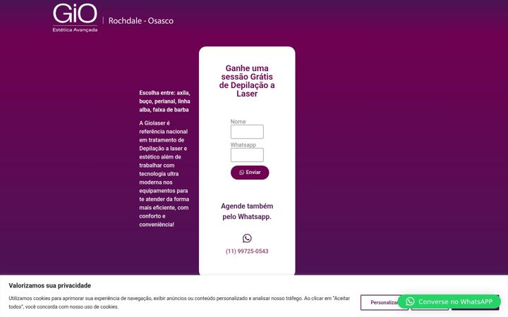 Screenshot of giolaseerrochdaleosasco.com.br