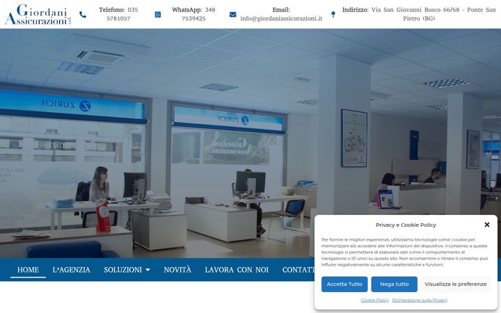 Screenshot of giordaniassicurazioni.it