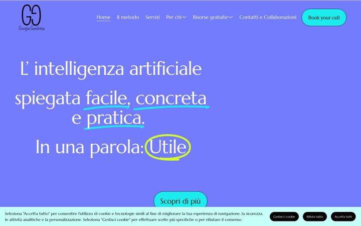 Screenshot of giorgiagambitta.com