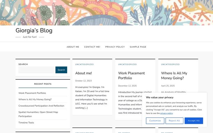 Screenshot of giorgiagreco.com