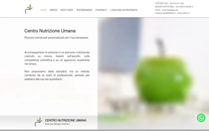 Screenshot stránky giorgiavisentini.com