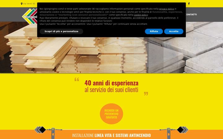 Screenshot of giorginigino.com