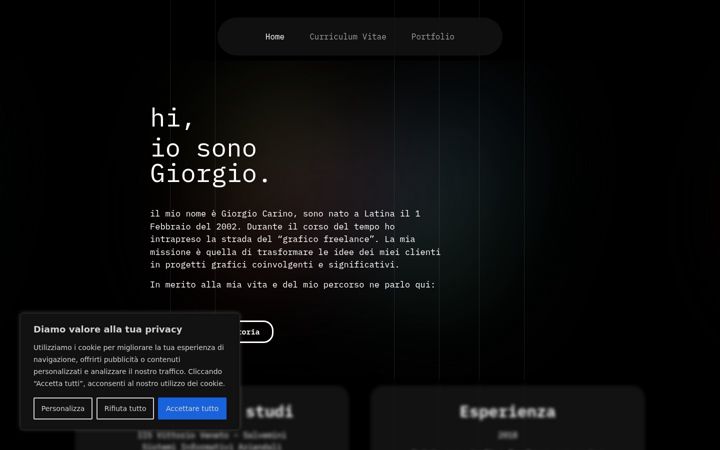 Screenshot of giorgiocarino.com