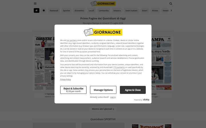 Screenshot του giornalone.it
