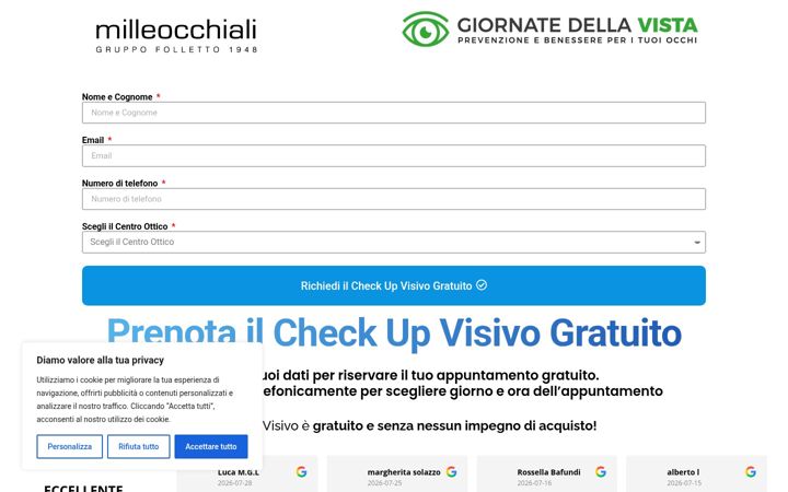 Screenshot of giornatedellavista.com