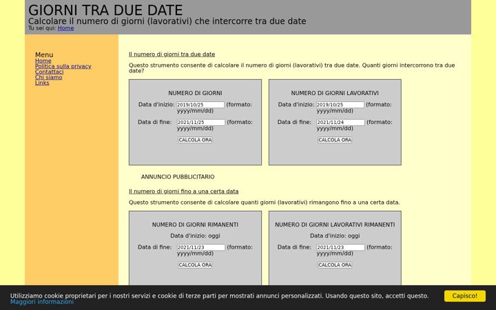 Screenshot of giornitraduedate.it
