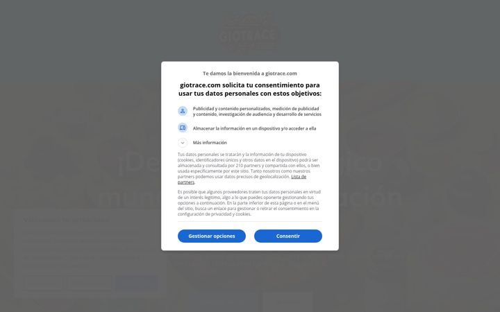 Screenshot of giotrace.com