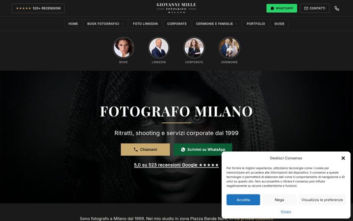 Screenshot of giovannimiele.com
