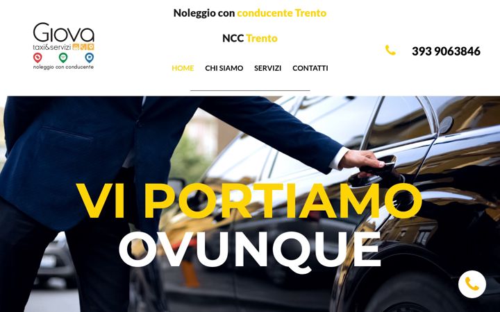 Ekrano kopija giovataxitrento.it