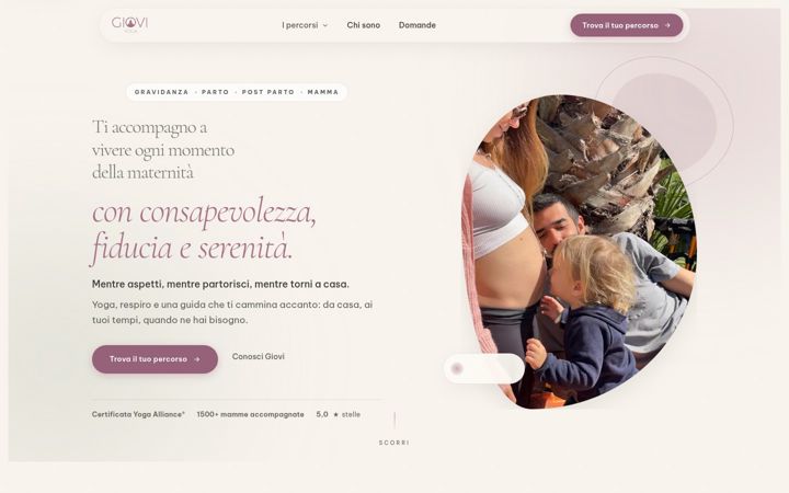 Screenshot of gioviyoga.com
