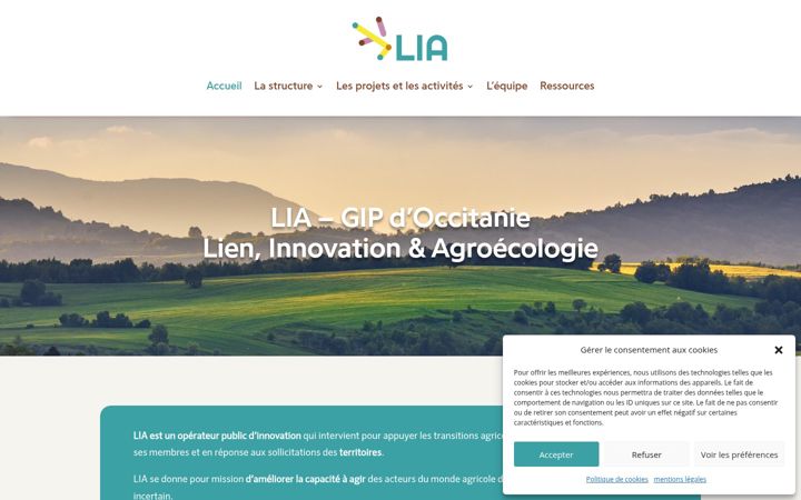 Screenshot of gip-lia.fr