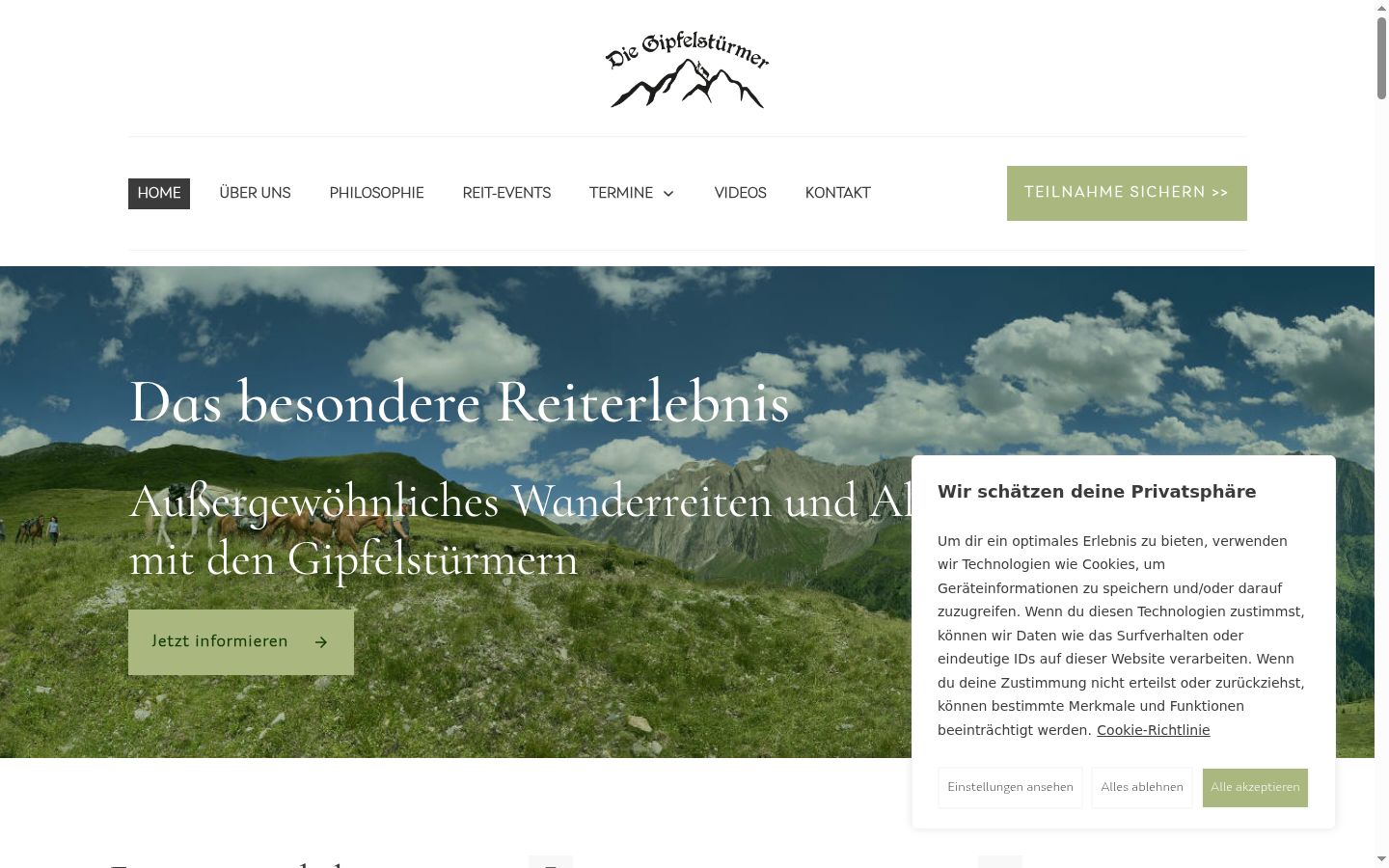 Screenshot tal-banner tal-kunsens muri qabel kwalunkwe interazzjoni