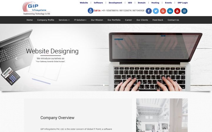Screenshot of gipinfosystems.com
