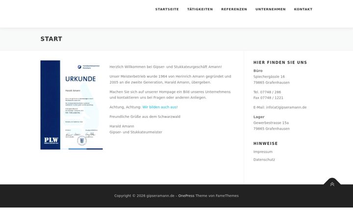 Screenshot of gipseramann.de