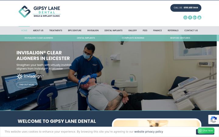 Screenshot of gipsylanedental.co.uk