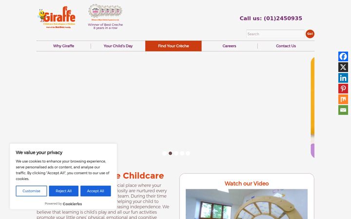Screenshot of giraffe.ie