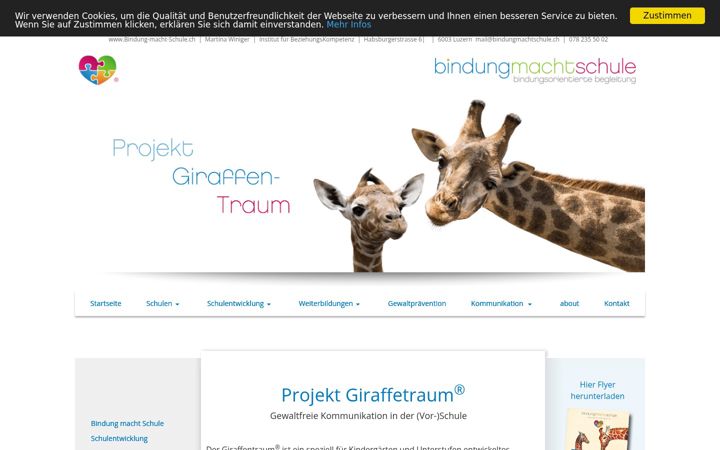 Screenshot of giraffen-traum.ch