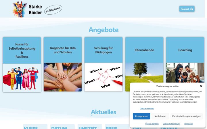 Screenshot of giraffenstarke-kinder.de