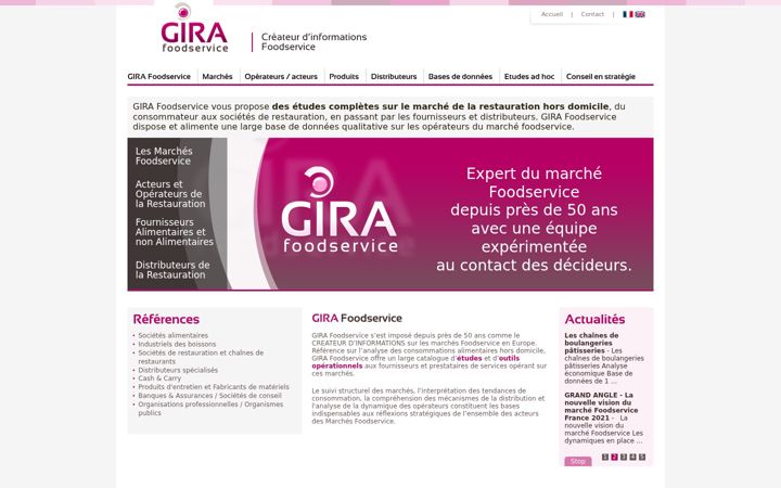 Screenshot of girafoodservice.com