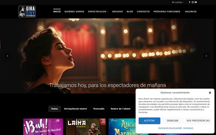 Screenshot of giragiradis.com