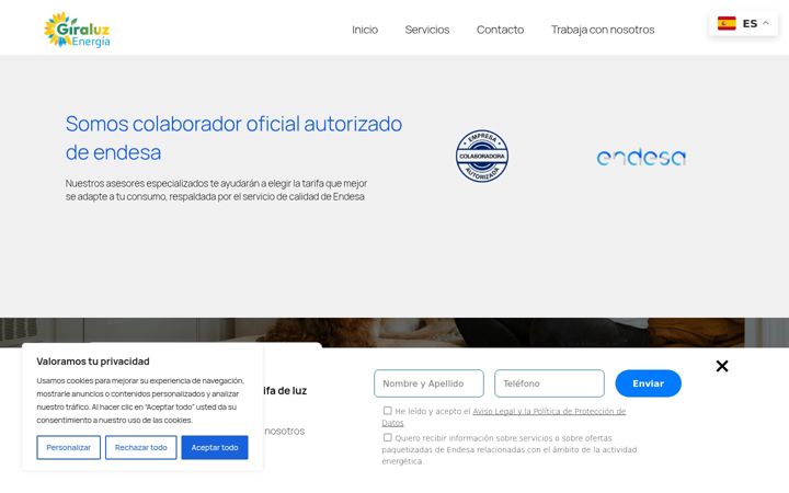 Screenshot of giraluz-energia.com
