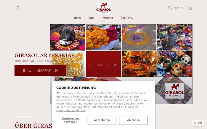 Screenshot of girasol-artesanias.de