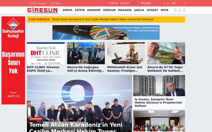 Screenshot of giresundergisi.com.tr