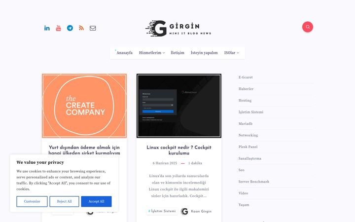 Screenshot of girgin.net.tr