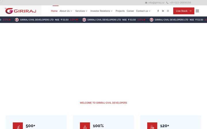 Screenshot of giriraj.co