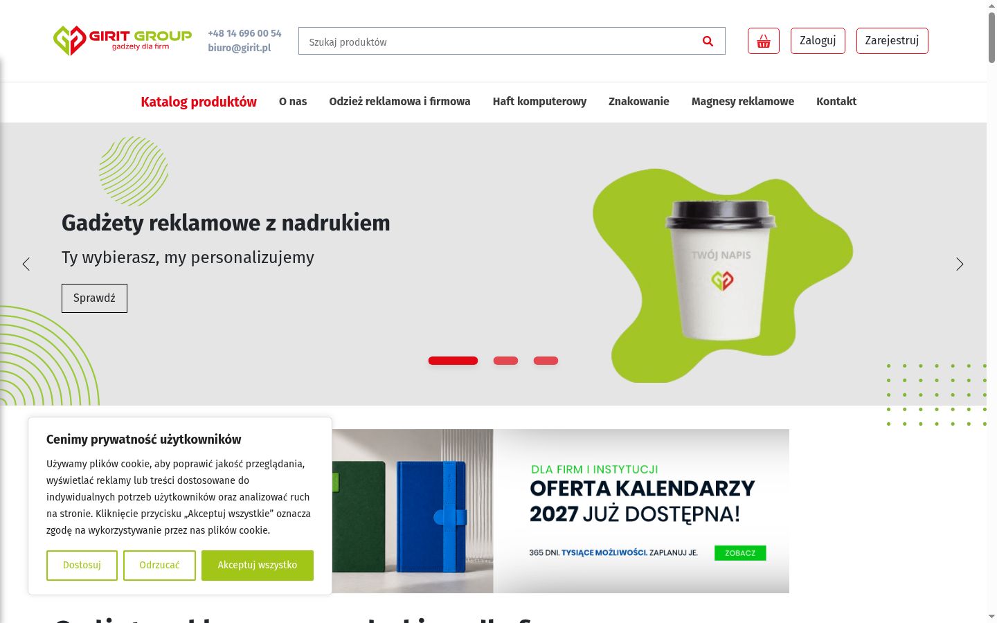 Skærmbillede af samtykkebanneret, som det blev vist før nogen interaktion