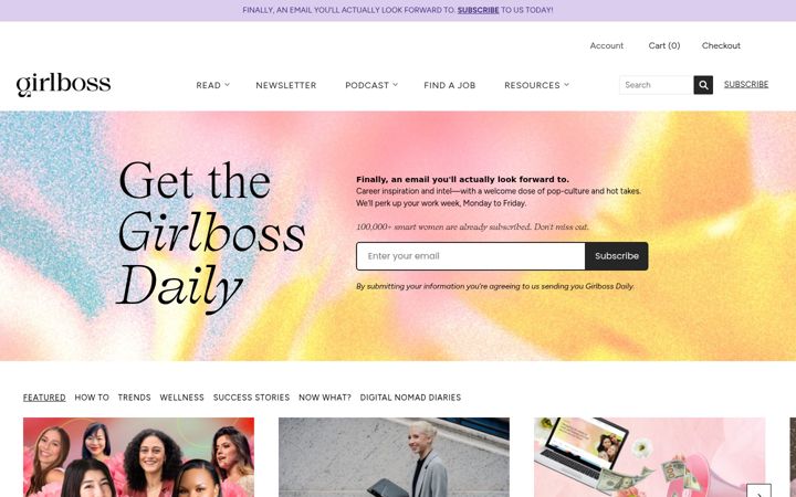 Screenshot of girlboss.com