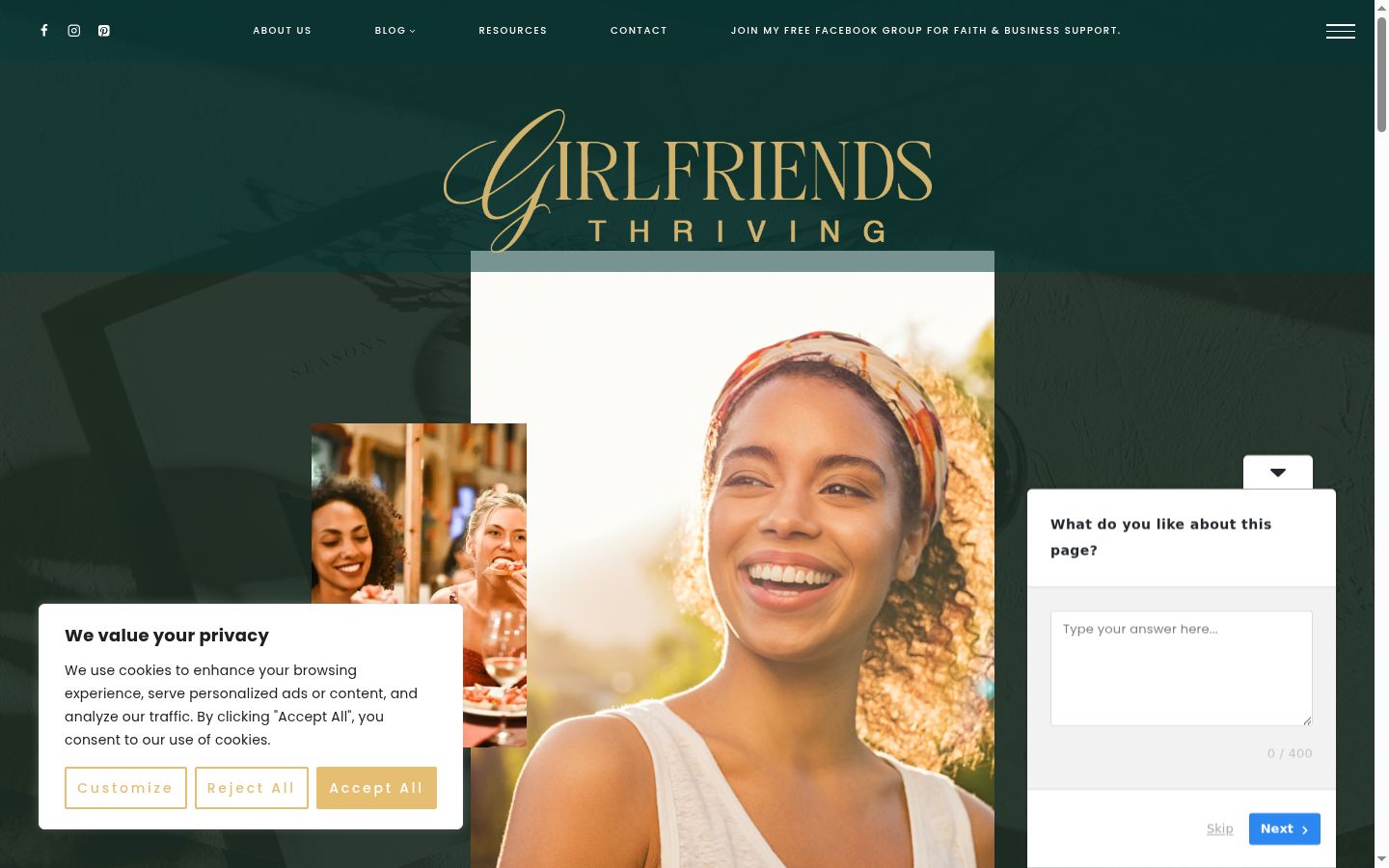 Screenshot of the consent banner shown before any interaction