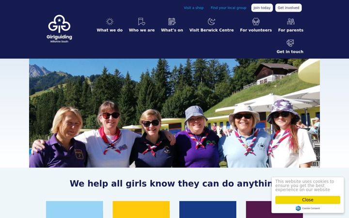 Screenshot of girlguiding-wiltshiresouth.org.uk